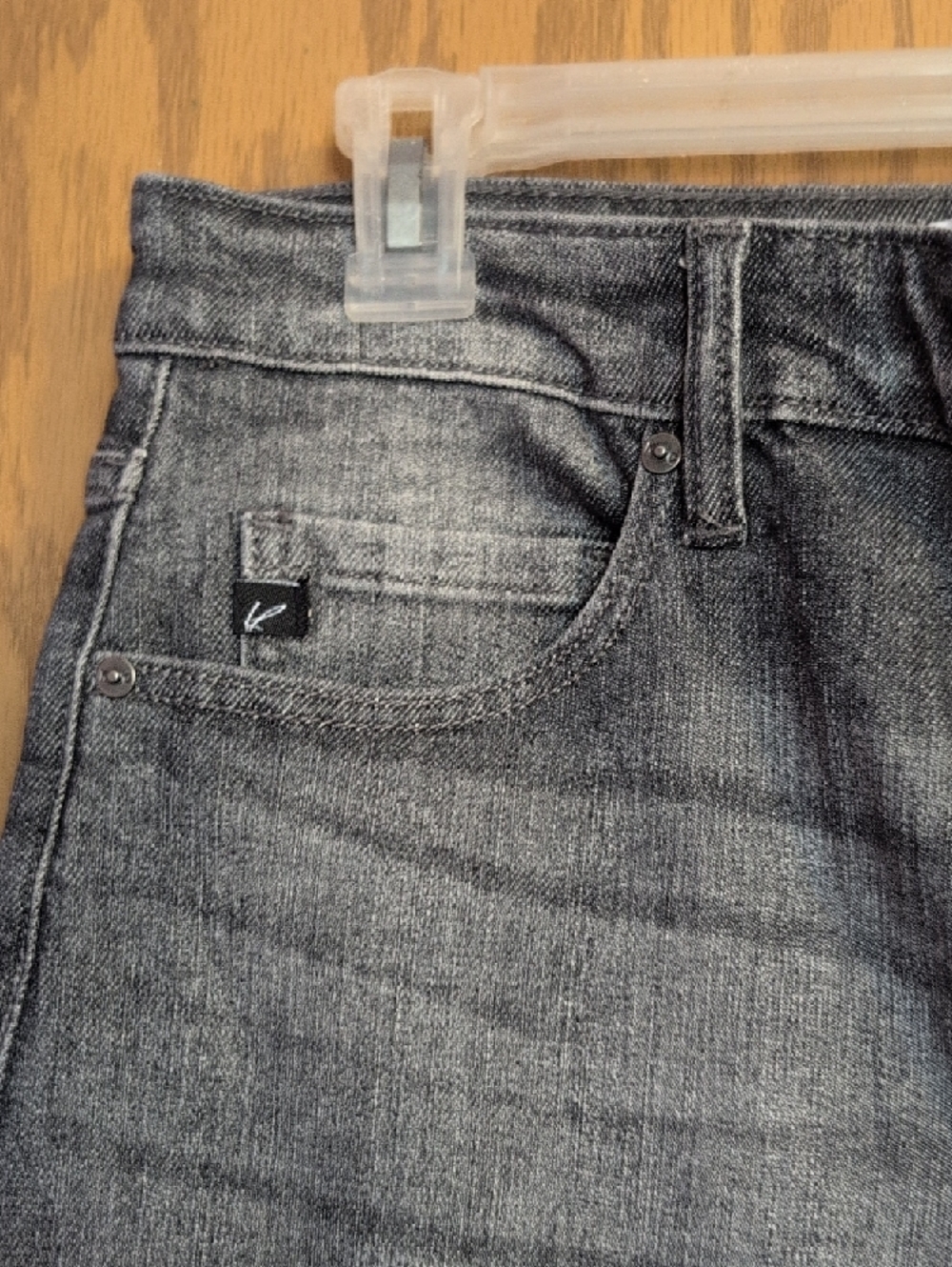 KanCan Straight Leg High-Rise Grunge Gray Black Wash 90's High Waisted Jeans - Picture 4 of 15